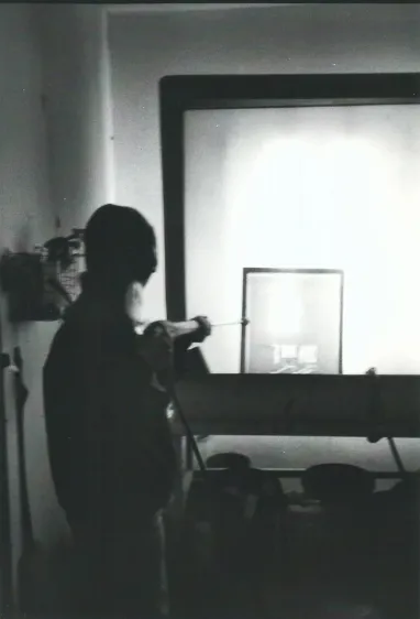 Pauli beim entfernen der Emulsion mit dem Hochdruckreiniger